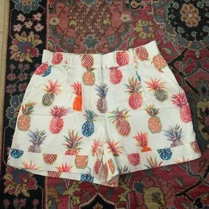 J Crew Pineapple Shorts